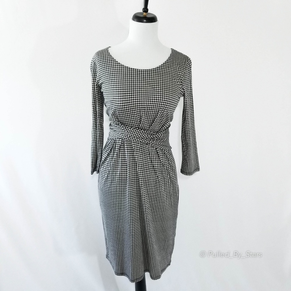 WEEKEND MaxMara • Houndstooth Long-Sleeve Dress